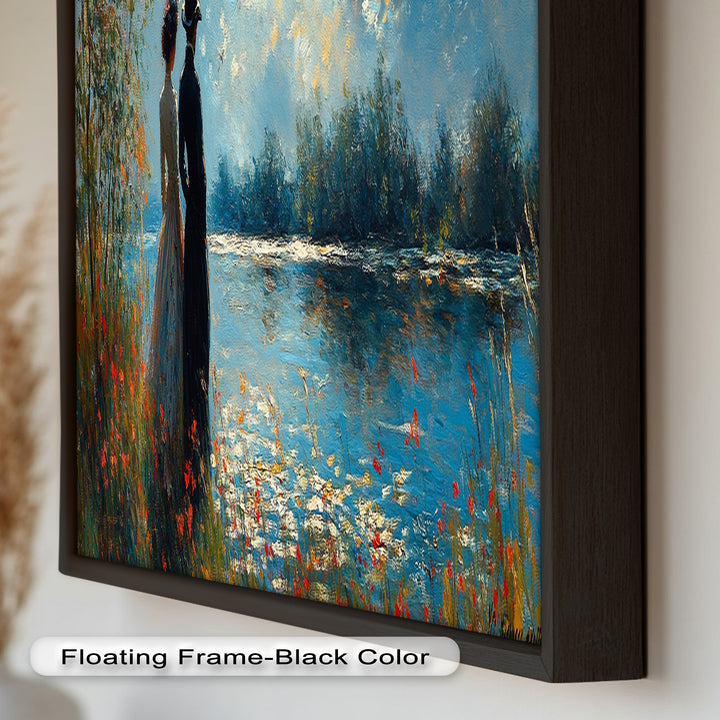 Romantic Riverside - Impressionist Oil Painting