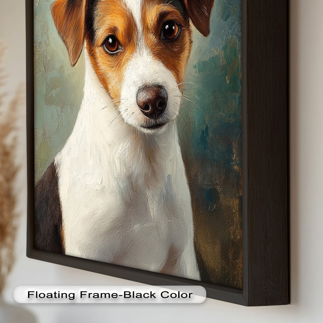 Jack Russell Portrait mit seelenvollem Blick - Tierölgemälde