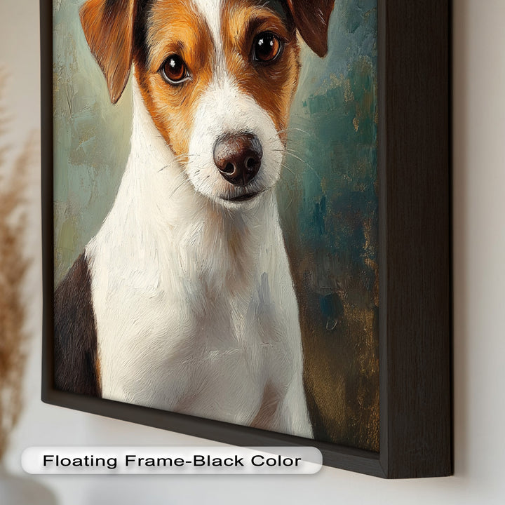 Jack Russell Portrait mit seelenvollem Blick - Tierölgemälde