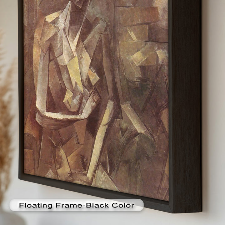 Geometric Nude Study Wall Art – Cubist Oil Painting
