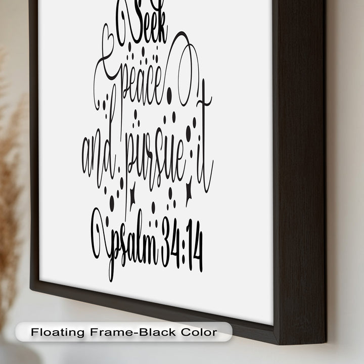 Seek Peace and Pursue It – Psalm 34:14 Christian Bible Oil Painting