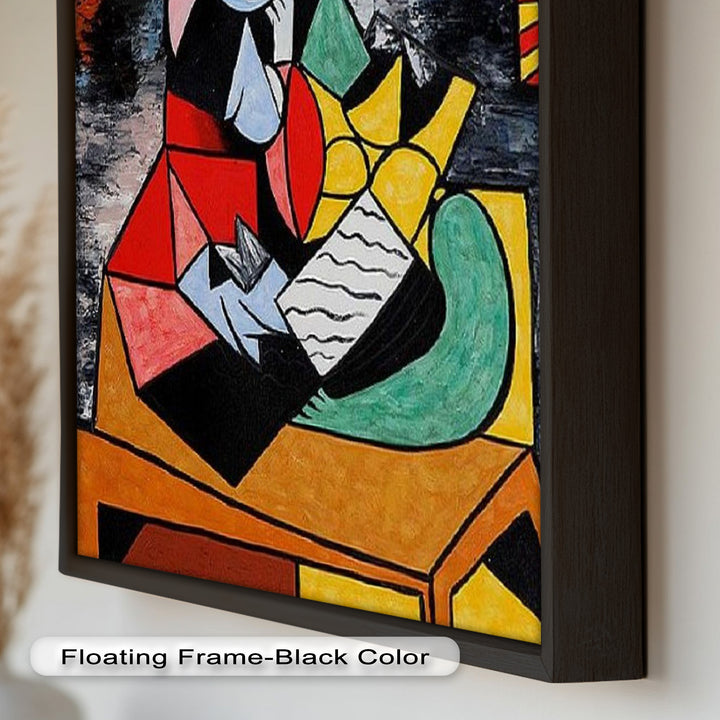 Harmony in Color – Embracing Couple Picasso Style Oil Painting