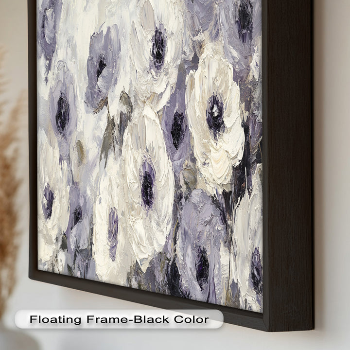 Cream and Lilac Petals - Flower Oil Painting
