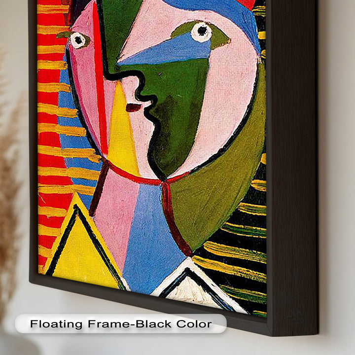 Vibrant Abstract Face – Cubist Oil Painting