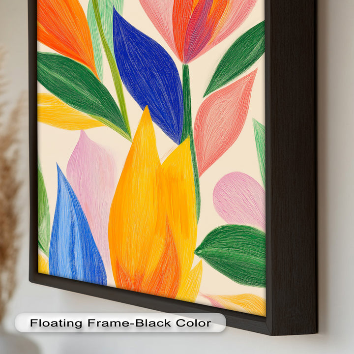 Whimsical Garden – Abstract Botanical Oil Painting