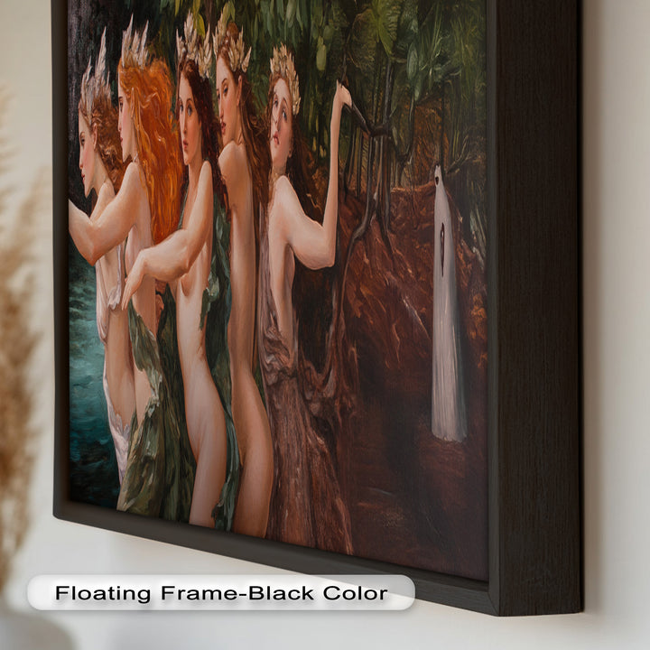 The Enchanted Procession – Mythological Forest Nymphs Oil Painting