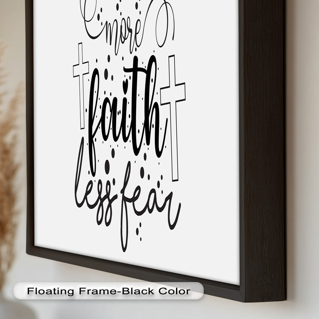More Faith Less Fear – Christian Bible Oil Painting