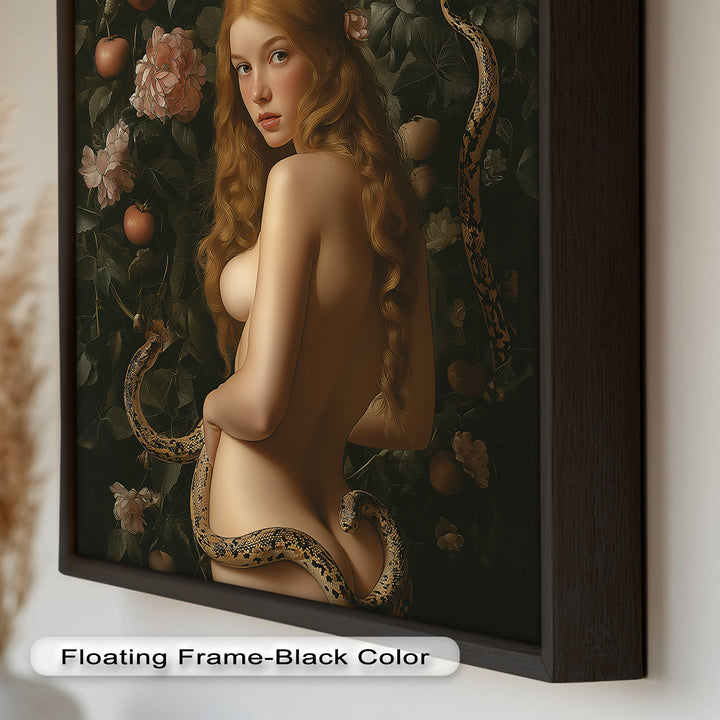 Eve in the Garden – Symbolic Temptation Mythology Oil Painting