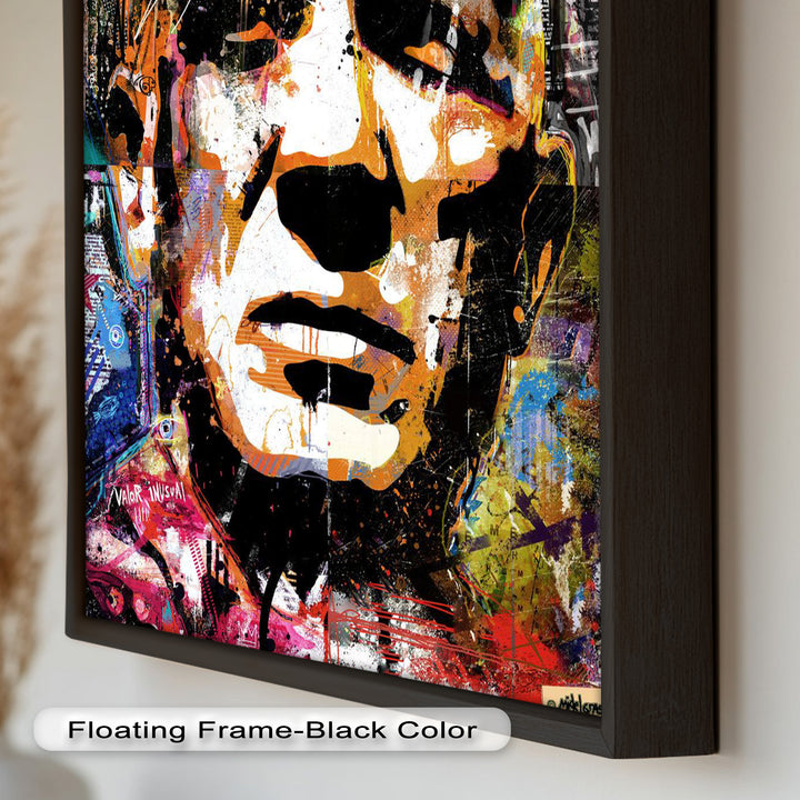 Graffiti Face Portrait Wall Art – Urban Abstract Oil Painting