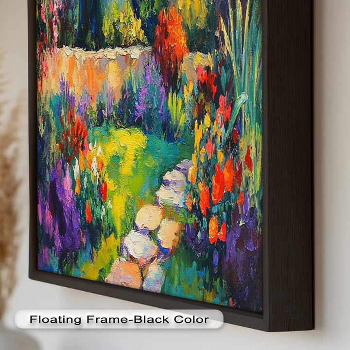 Sunlit Garden Path – Colorful Impressionist Oil Painting