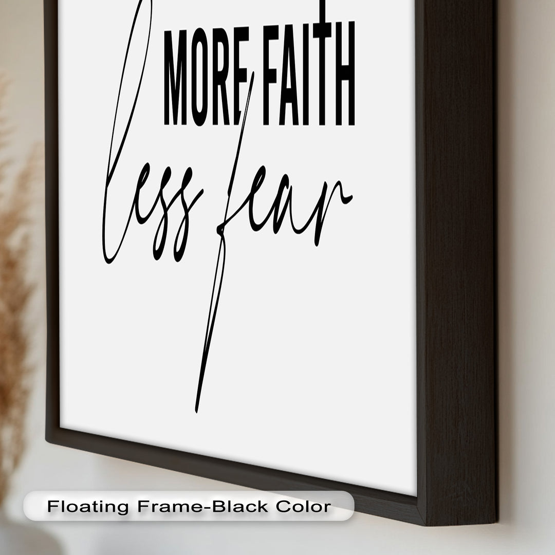 More Faith, Less Fear – Motivational Oil Painting