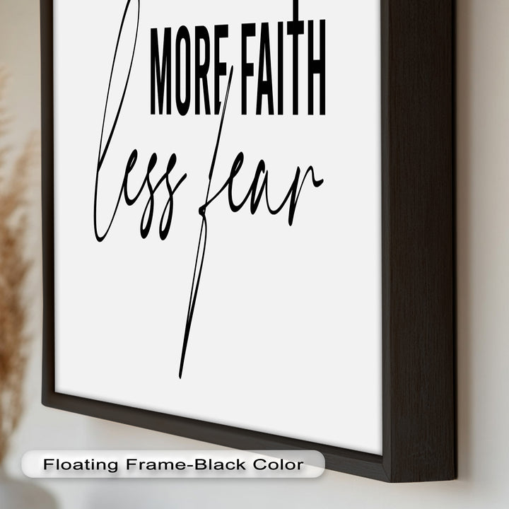 More Faith, Less Fear – Motivational Oil Painting