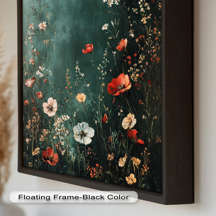 Wild Bloom Serenity – Vintage Blumenölgemälde