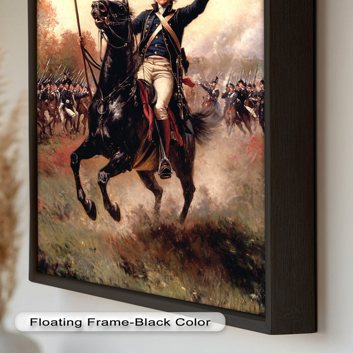 Charge of Freedom – Revolutionary Commander Oil Painting