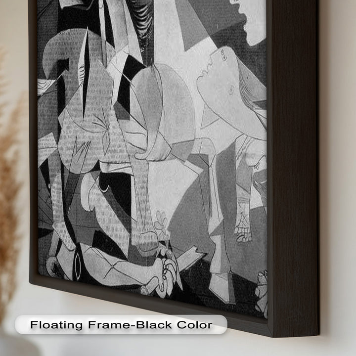 Echoes of War – Black & White Cubist Masterpiece Oil Painting