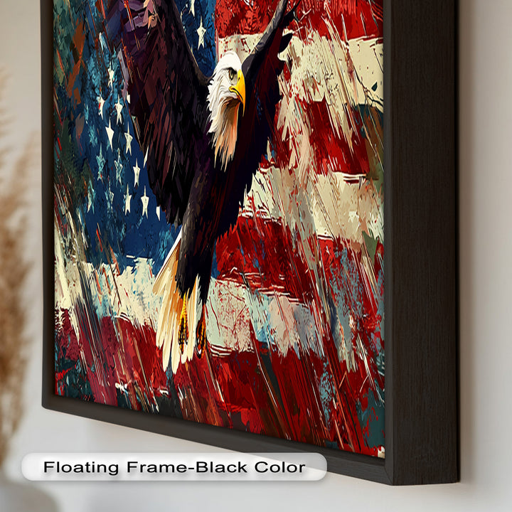 Soaring Freedom – Patriotic Eagle Oil Painting