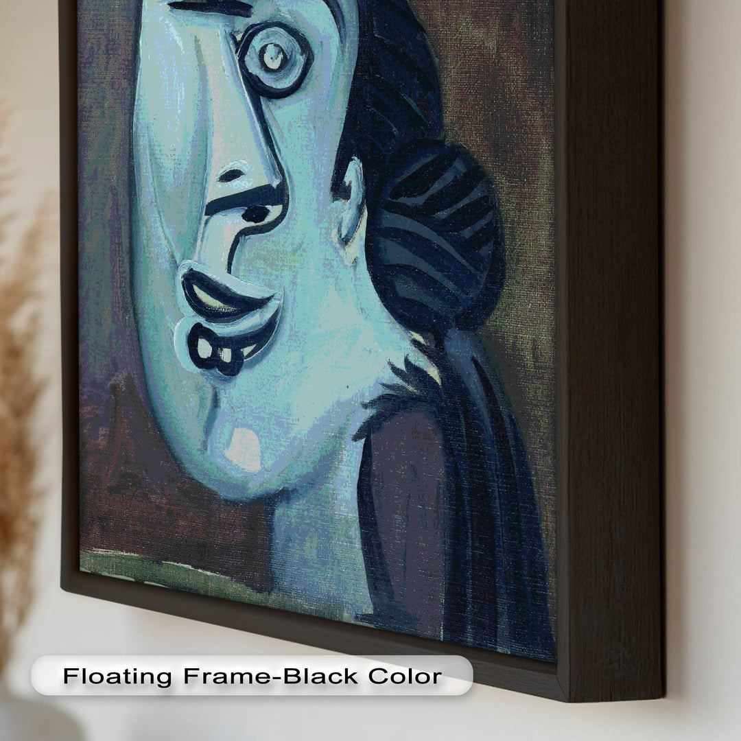 Twilight Gaze – Surreal Blue Picasso Oil Painting