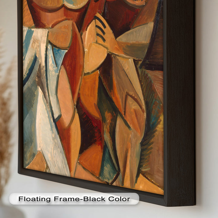 Abstract Embrace in Earth Tones - Picasso Oil Painting