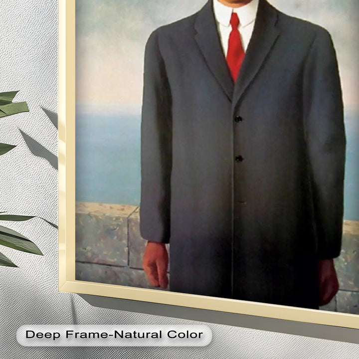 The Apple Enigma – Surrealist Gentleman Oil Painting
