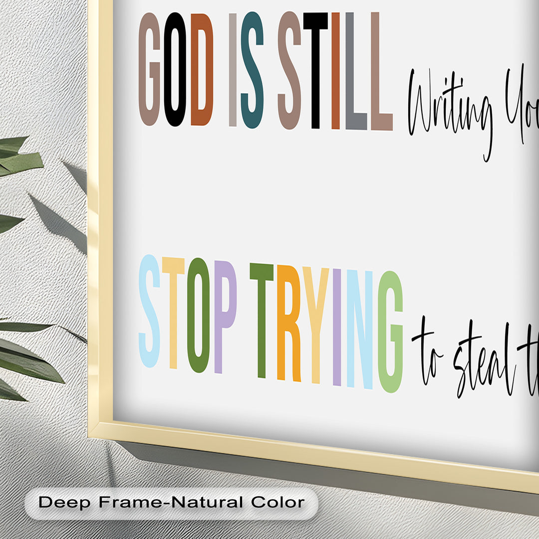 God Is Still Writing – Christian Oil Painting