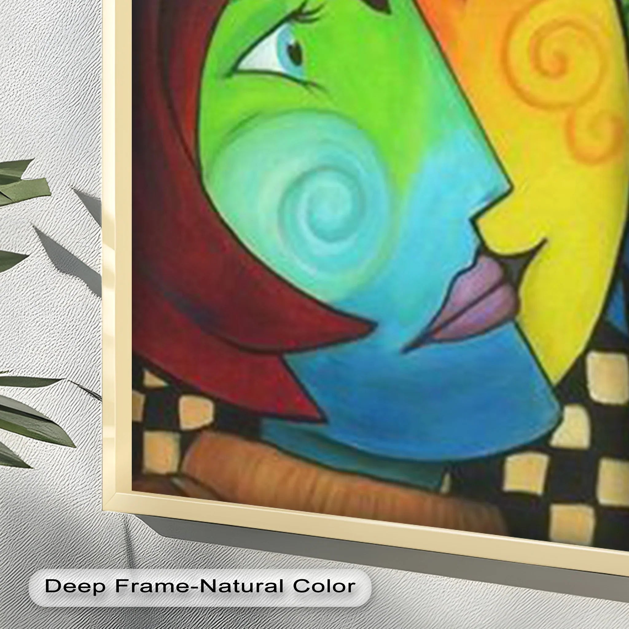 Colorful Abstract Love Faces – Picasso Inspired Oil Painting