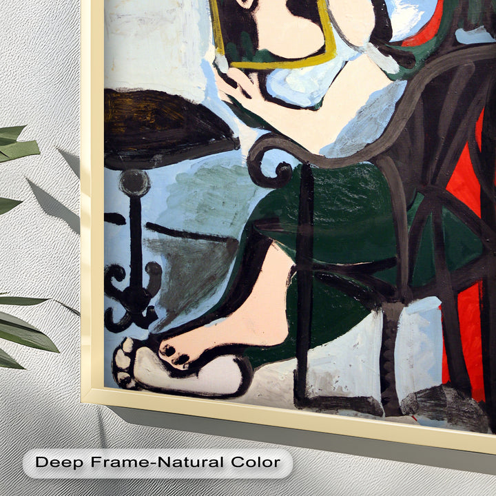 Woman with Mirror – Abstract Reflection Picasso Oil Painting