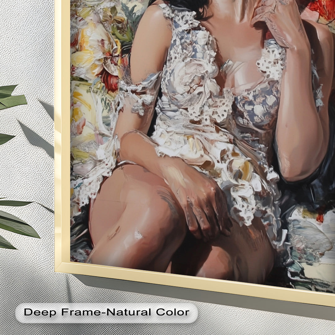 Reverie in Bloom – Zeitgenössische romantische figurative Ölmalerei