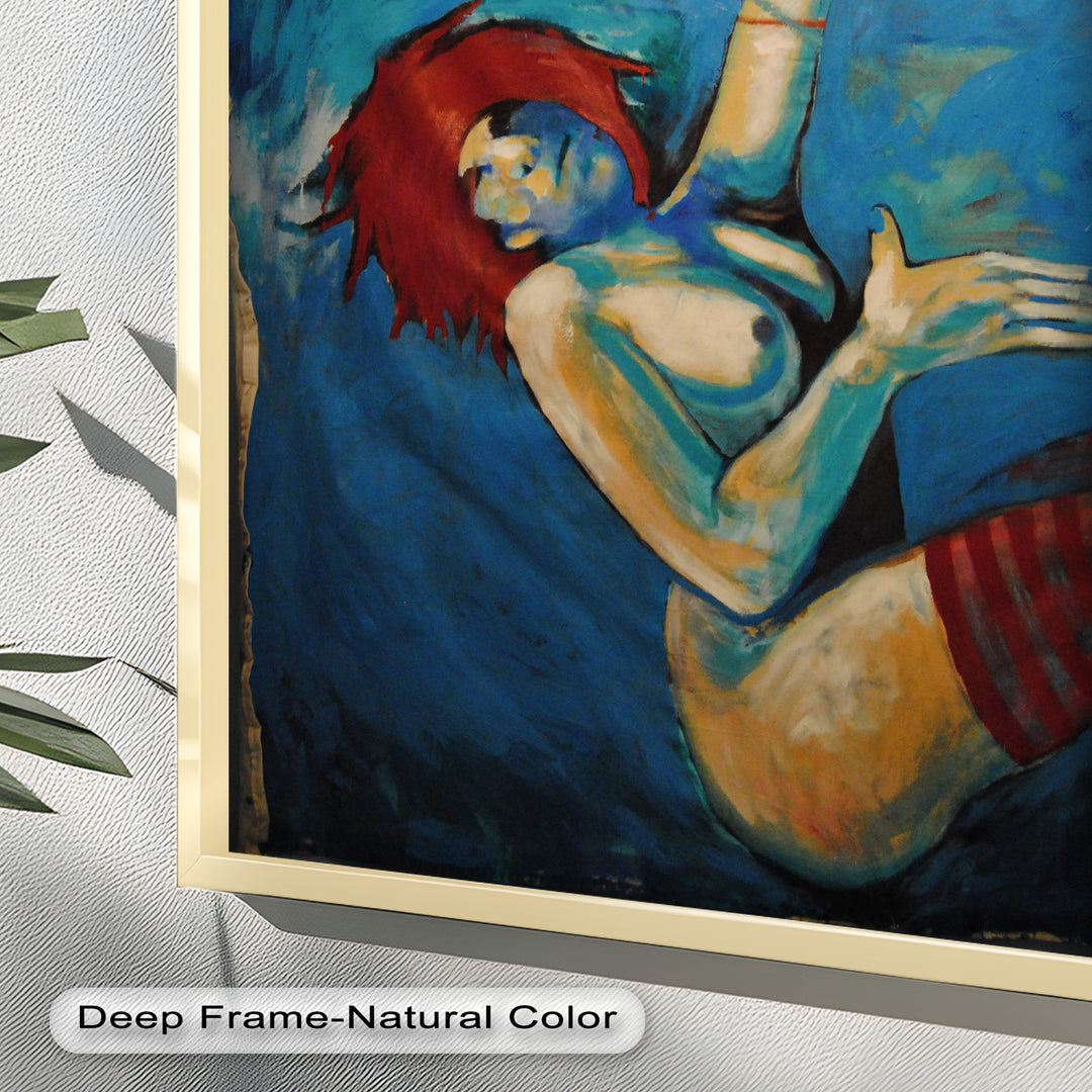 Red-Haired Nude with Blue Shadows - Picasso Oil Painting