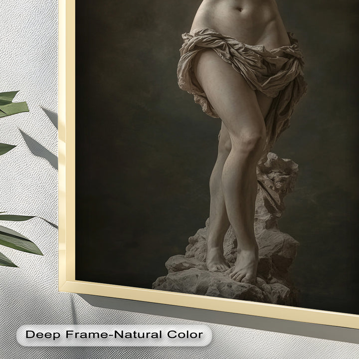 Marble Muse – Classical Nude Oil Painting
