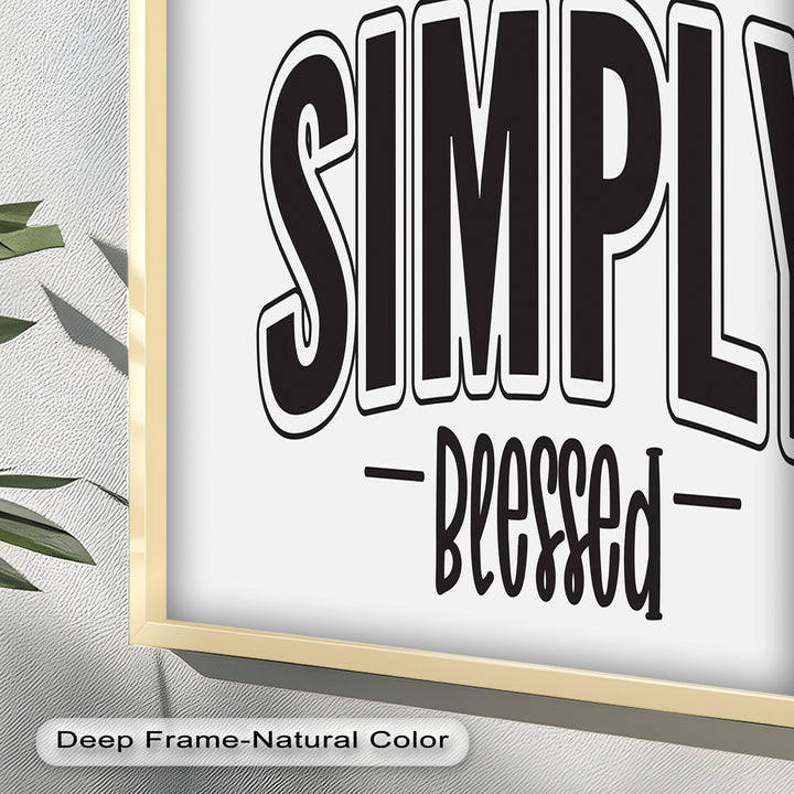 Simply Blessed – Christian Typography Oil Painting