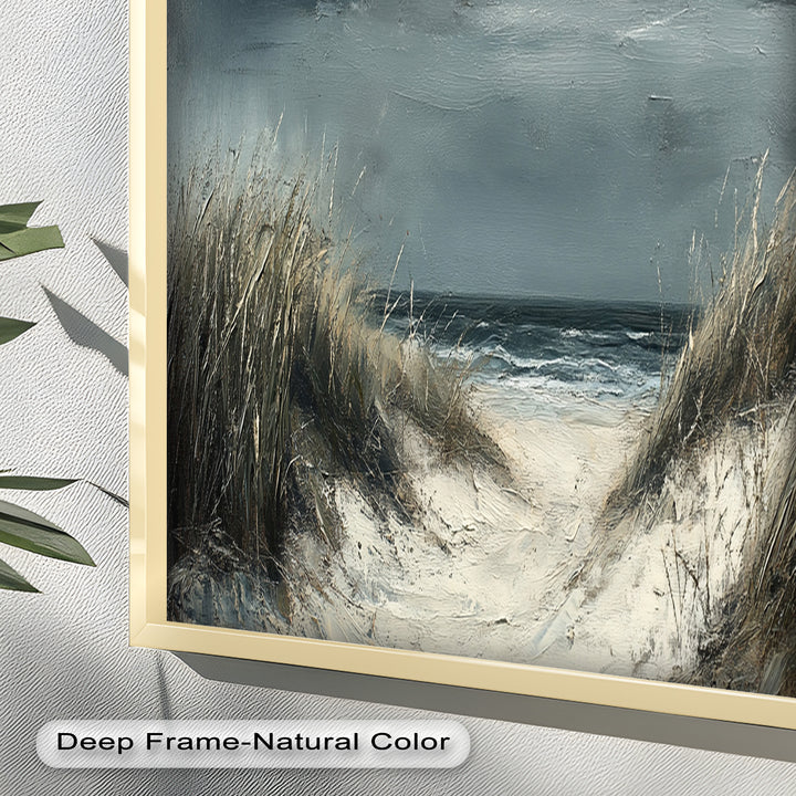 Stormy Beach Landscape - Realism Oil Painting