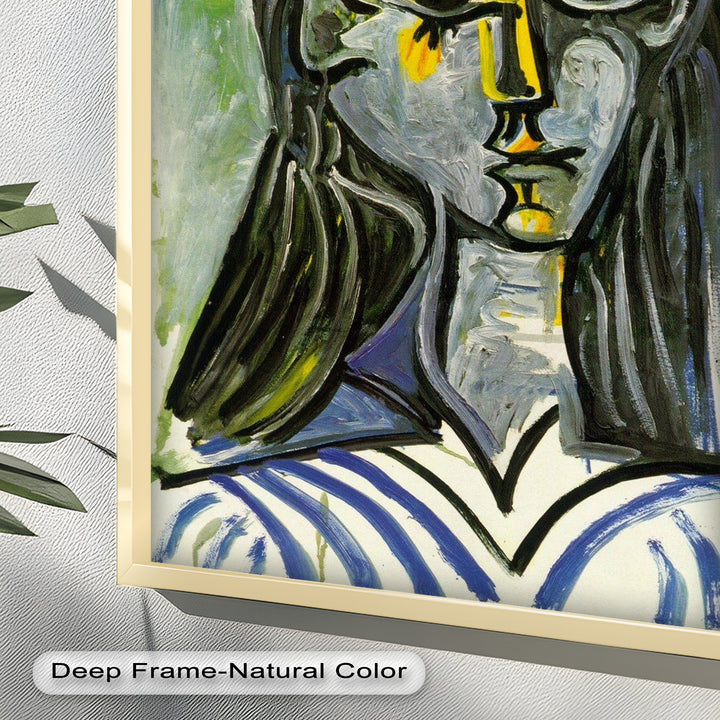 Woman in Rose Hat – Expressive Cubist Portrait Picasso Oil Painting