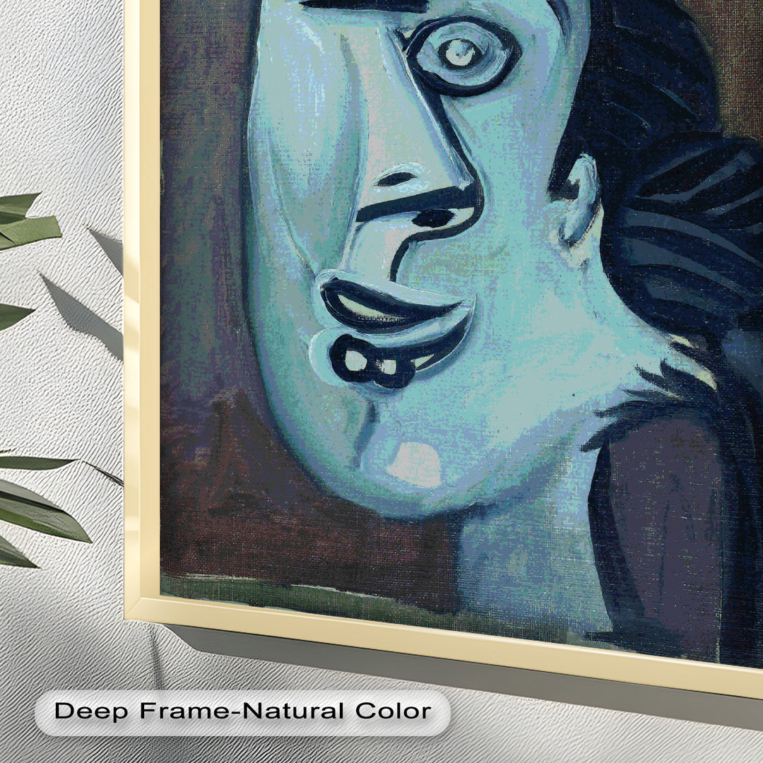Twilight Gaze – Surreal Blue Picasso Oil Painting