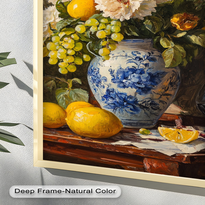 Floral and Fruit Still Life Wall Art – Floral Oil Painting