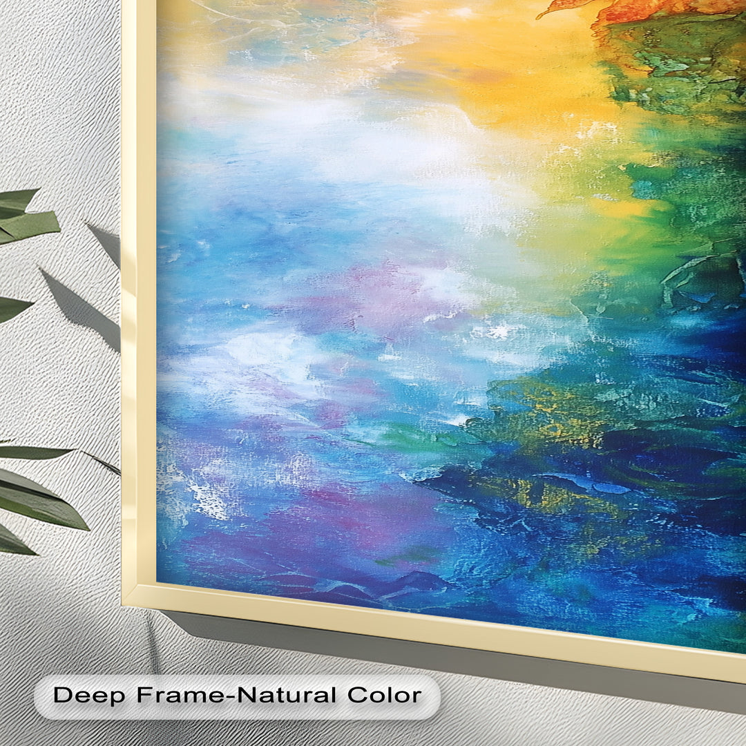 Celestial Vortex – Dreamlike Color Fade Abstract Oil Painting