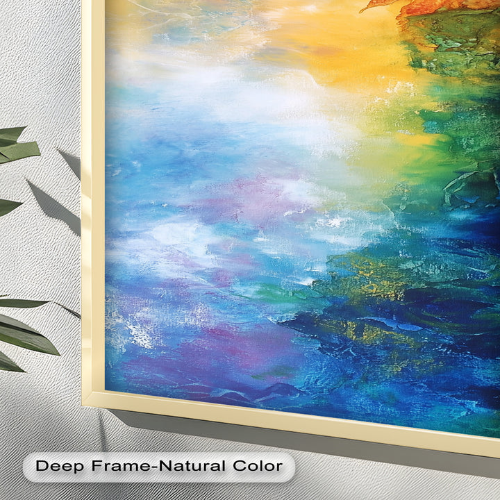 Celestial Vortex – Dreamlike Color Fade Abstract Oil Painting