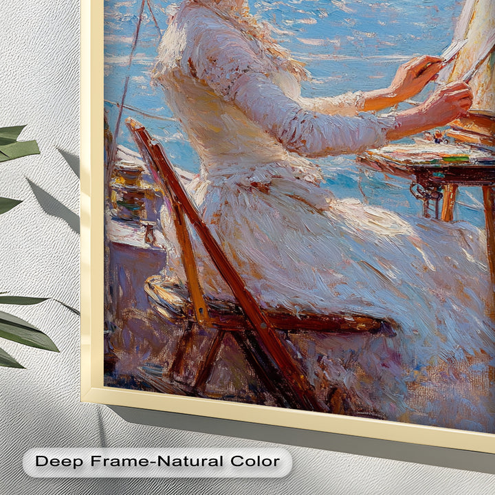 Seaside Muse – Impressionist Oil Painting