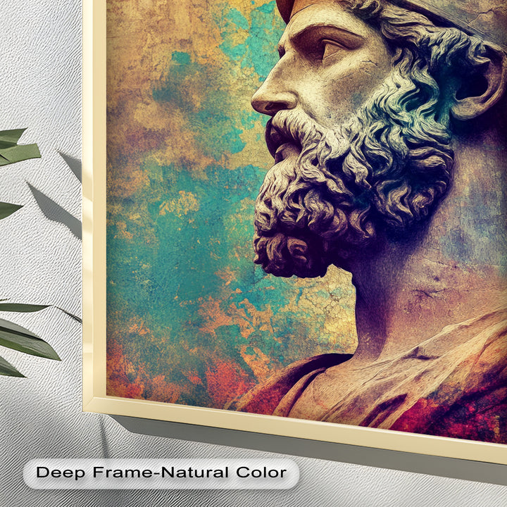 Greek Hero Bust - Mythology Oil Painting