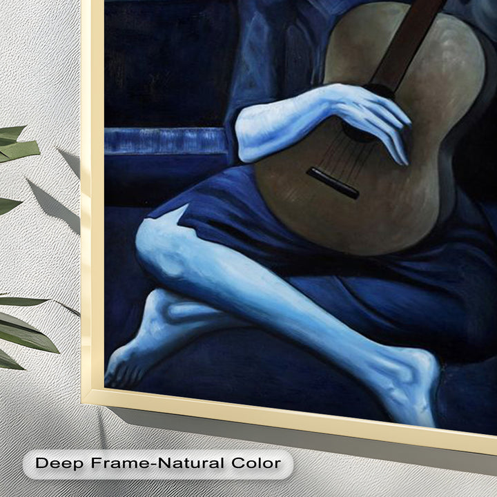 Melancholy Strings – Blue Period Picasso Oil Painting