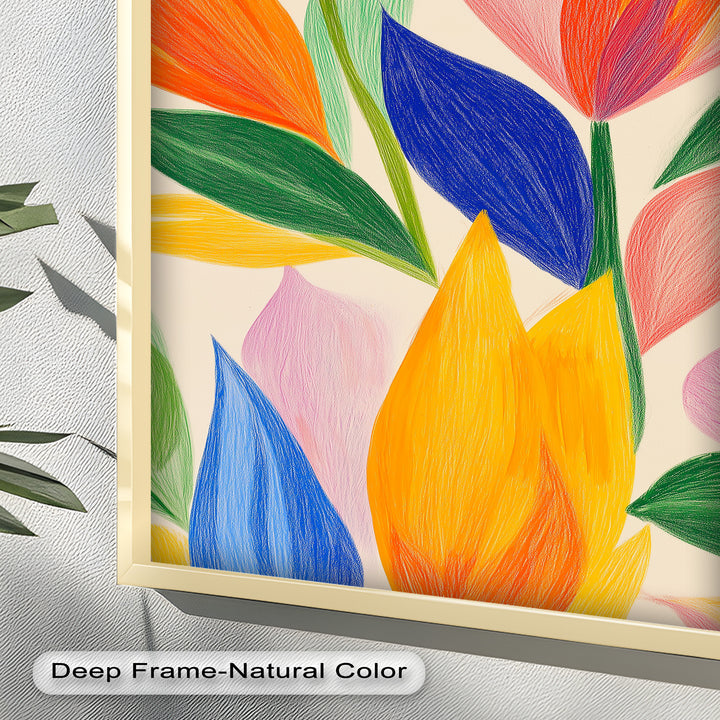 Whimsical Garden – Abstract Botanical Oil Painting