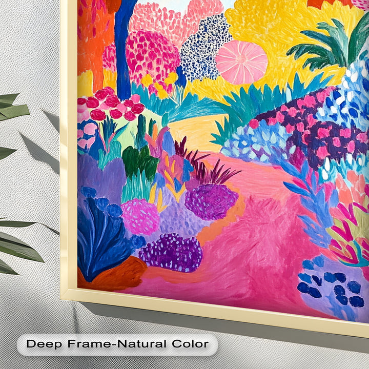 Vibrant Fauvist Garden – Expressive Nature Oil Painting