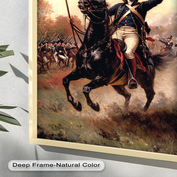 Charge of Freedom – Revolutionary Commander Oil Painting