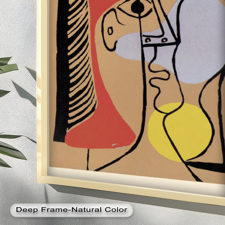 Geometric Gaze – Abstract Dual-Faced Portrait Picasso Oil Painting