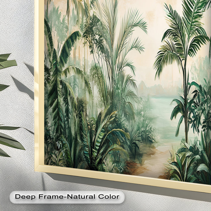 Tropical Garden Escape – Lush Jungle Oil Painting