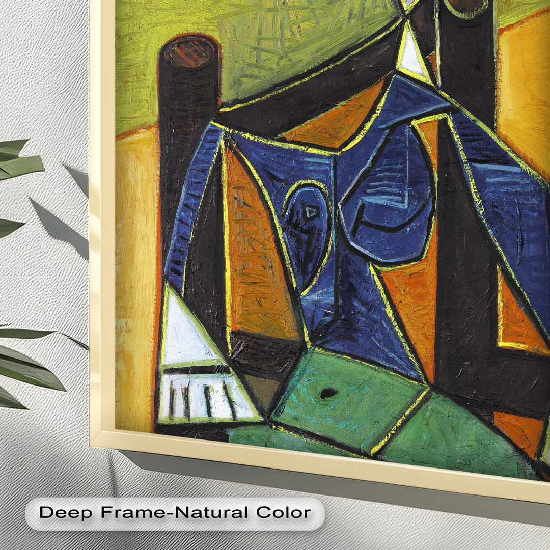 Woman with Spiral Hat – Geometric Abstract Picasso Oil Painting