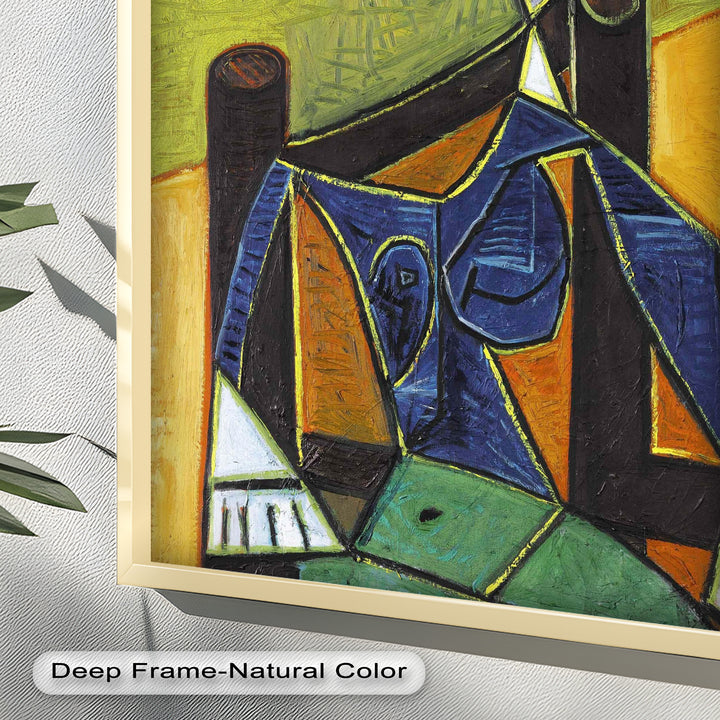Woman with Spiral Hat – Geometric Abstract Picasso Oil Painting