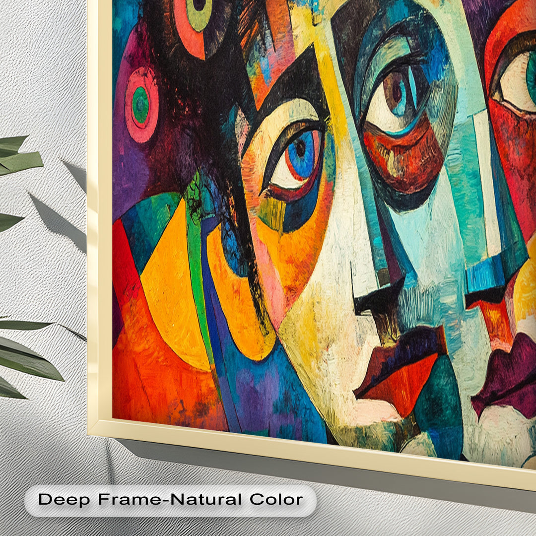 Fragmented Reflections – Abstract Oil Painting