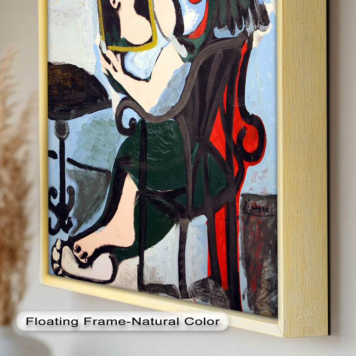 Woman with Mirror – Abstract Reflection Picasso Oil Painting