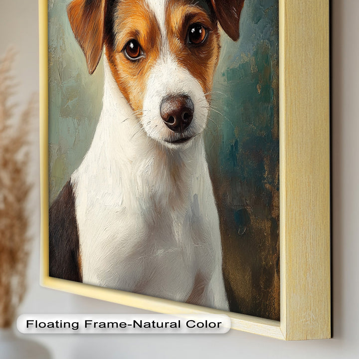 Jack Russell Portrait mit seelenvollem Blick - Tierölgemälde