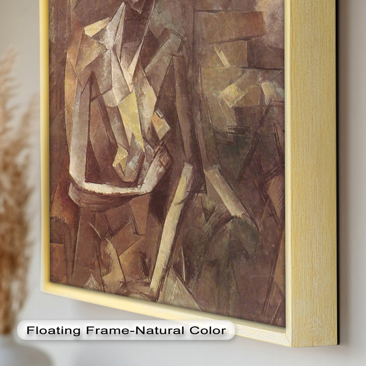 Geometric Nude Study Wall Art – Cubist Oil Painting